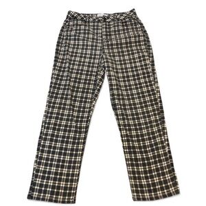 🥳 Vanilla Star Women’s Black and Tan Plaid Chinos Size 11 Checkered Y2K